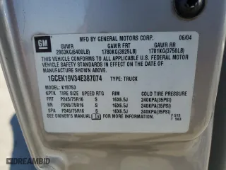 2004 Chevrolet Silverado 1500 LS with VIN 1GCEK19V34E387074, listed as a Copart auction lot 46157045 with 215,909 mi miles and Clean Title. Bid and sale history available at carsss.com. Image 12.