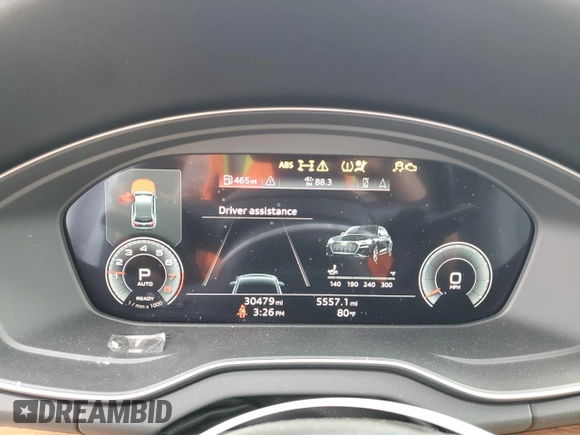 2022 Audi Q5 S line Premium Plus with VIN WA1EAAFY6N2134605, listed as a Copart auction lot 59351045 with 30,479 mi miles and Salvage title. Bid and sale history available at DreamBid. Image 9.