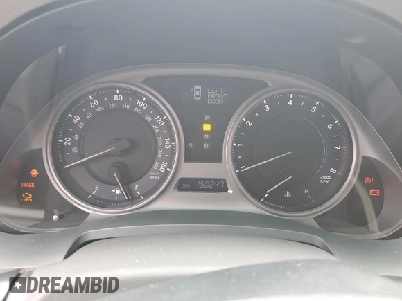 2010 Lexus IS 250 with VIN JTHBF5C20A5125178, listed as a Copart auction lot 55769825 with 190,247 mi miles and Clean title. Bid and sale history available at DreamBid. Image 9.