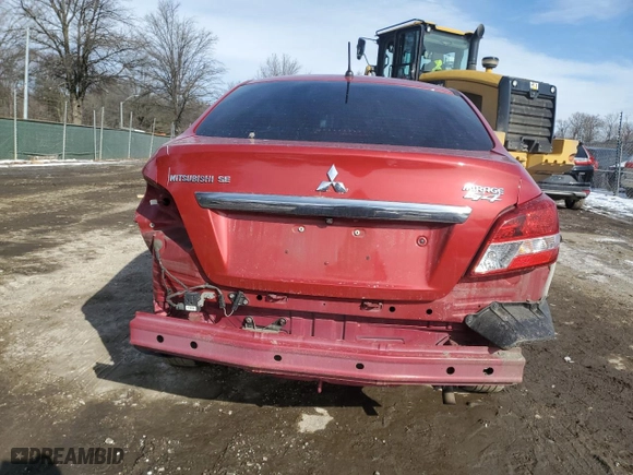 2019 Mitsubishi Mirage G4 SE with VIN ML32F4FJ9KHF10405, listed as a Copart auction lot 89288195 with 100,822 mi miles and Salvage Title. Bid and sale history available at carsss.com. Image 6.