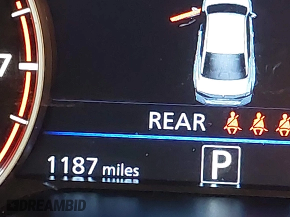 2025 Nissan Altima SV with VIN 1N4BL4DW8SN363079, listed as a IAAI auction lot 42058216 with 1,187 mi miles and . Bid and sale history available at DreamBid. Image 15.