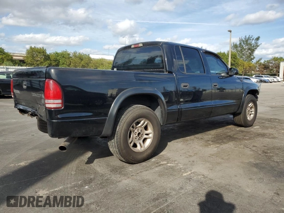 2004 Dodge Dakota Sport with VIN 1D7HL38K94S627992, listed as a Copart auction lot 45193165 with 189,811 mi miles and Salvage Title. Bid and sale history available at carsss.com. Image 3.