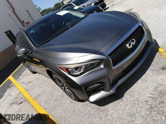 2015 Infiniti Q50 Premium z VIN JN1BV7AR3FM390743, wystawiony jako IAAI lot #41990093 z przebiegiem 91 350 mil mil oraz . Historia ofert i sprzedaży dostępna na DreamBid. Obrazek 1.