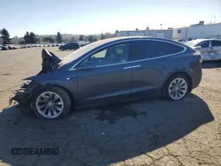2020 Tesla Model X Long Range with VIN 5YJXCBE25LF238623, listed as a Copart auction lot 89015215 with 54,734 mi miles and Salvage Title. Bid and sale history available at carsss.com. Image 1.