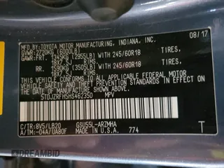 2017 Toyota Highlander XLE with VIN 5TDJZRFH5HS462350, listed as a Copart auction lot 63927495 with 143,051 mi miles and Salvage title. Bid and sale history available at DreamBid. Image 13.