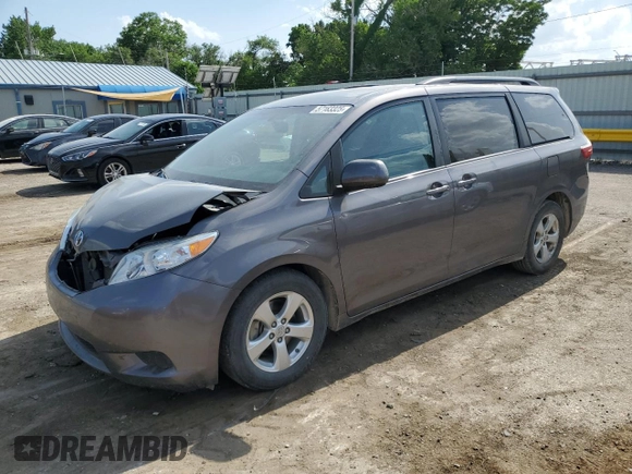 2017 Toyota Sienna LE Auto Access Seat with VIN 5TDKZ3DC9HS783705, listed as a Copart auction lot 57163325 with 165,996 mi miles and Salvage title. Bid and sale history available at DreamBid. Image 1.