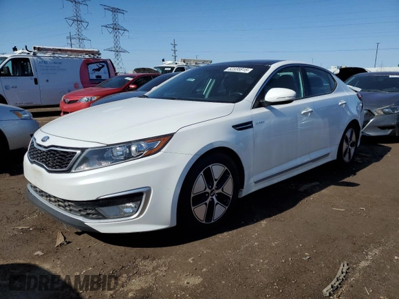 2013 Kia Optima Hybrid EX with VIN KNAGM4AD2D5038590, listed as a Copart auction lot 52335915 with Not Provided miles and Salvage Title. Bid and sale history available at carsss.com. Image 1.