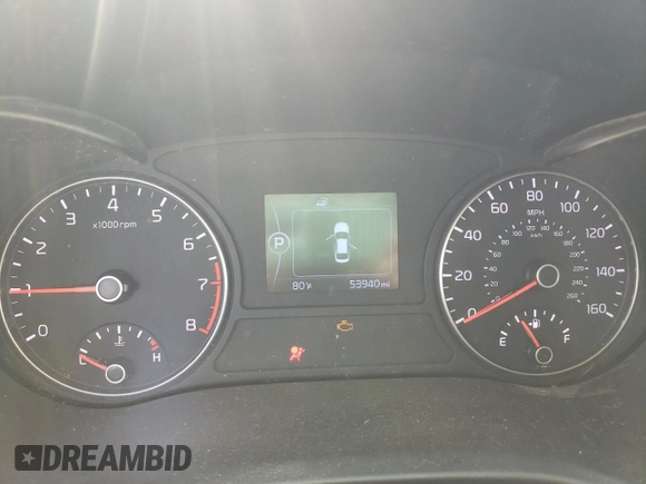 2017 Kia Optima LX with VIN 5XXGT4L31HG177458, listed as a Copart auction lot 53980795 with 53,940 mi miles and Salvage title. Bid and sale history available at DreamBid. Image 9.