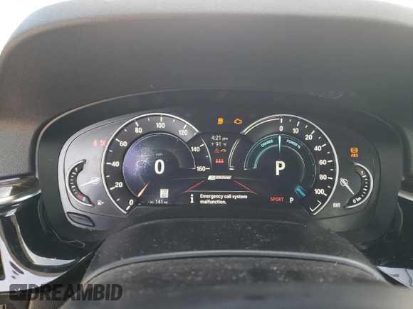 2019 BMW 5 Series 530e with VIN WBAJA9C57KB254922, listed as a Copart auction lot 55161535 with Not provided miles and Salvage title. Bid and sale history available at DreamBid. Image 9.