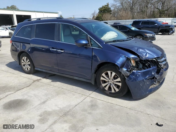 2015 Honda Odyssey EX-L with VIN 5FNRL5H66FB040811, listed as a Copart auction lot 47486255 with 138,188 mi miles and Salvage Title. Bid and sale history available at carsss.com. Image 4.