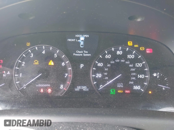 2008 Lexus LS 460 with VIN JTHBL46F185075967, listed as a IAAI auction lot 42277261 with 181,585 mi miles and . Bid and sale history available at DreamBid. Image 7.