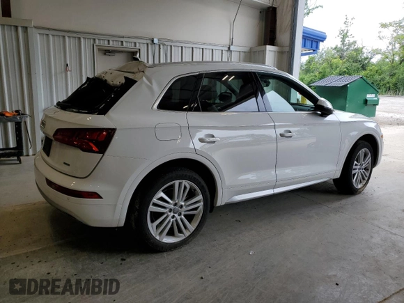 2019 Audi Q5 Premium Plus with VIN WA1BNAFY2K2037419, listed as a Copart auction lot 63625595 with 62,152 mi miles and Salvage title. Bid and sale history available at DreamBid. Image 3.