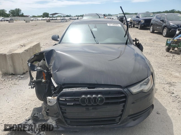 2013 Audi A6 Premium Plus with VIN WAUGFAFC6DN120024, listed as a Copart auction lot 57146605 with 140,767 mi miles and Salvage title. Bid and sale history available at DreamBid. Image 5.