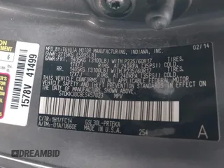 2014 Toyota Sienna LE AAS with VIN 5TDKK3DC8ES457023, listed as a IAAI auction lot 42067713 with 335,130 mi miles. Bid and sale history available at carsss.com. Image 9.