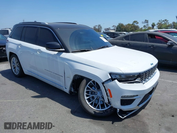 2023 Jeep Grand Cherokee Summit Reserve with VIN 1C4RJYE68P8787968, listed as a IAAI auction lot 42338911 with 28,652 mi miles and . Bid and sale history available at DreamBid. Image 1.
