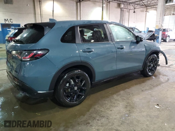 2024 Honda HR-V Sport with VIN 3CZRZ2H54RM774118, listed as a Copart auction lot 43712525 with 8,489 mi miles and Salvage Title. Bid and sale history available at carsss.com. Image 3.