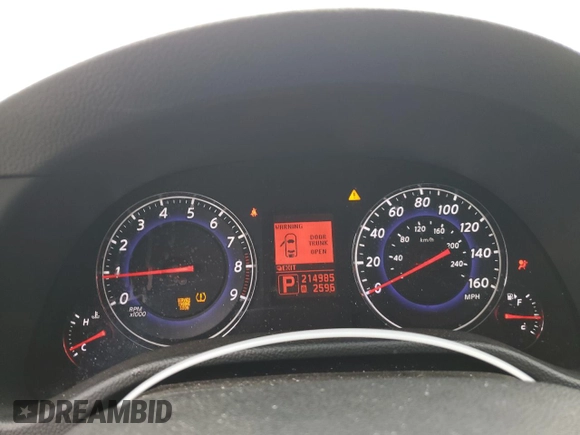 2007 Infiniti G35 Journey with VIN JNKBV61E67M725255, listed as a Copart auction lot 76251064 with 214,985 mi miles and Salvage Title. Bid and sale history available at DreamBid. Image 9.