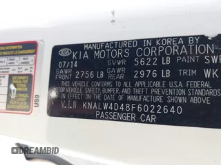 2015 Kia K900 Luxury with VIN KNALW4D48F6022640, listed as a IAAI auction lot 41923040 with 95,557 mi miles. Bid and sale history available at carsss.com. Image 9.