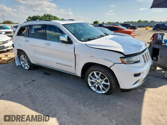 2014 Jeep Grand Cherokee Summit with VIN 1C4RJFJG9EC338666, listed as a Copart auction lot 63834075 with 196,840 mi miles and Salvage title. Bid and sale history available at DreamBid. Image 4.
