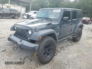 2017 Jeep Wrangler Unlimited Sport with VIN 1C4BJWDG7HL599277, listed as a Copart auction lot 59932855 with 107,829 mi miles and Salvage title. Bid and sale history available at DreamBid. Image 1.