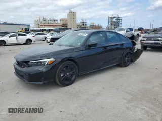 2025 Honda Civic Si with VIN 2HGFE1E56SH472323, listed as a Copart auction lot 43335225 with 4,181 mi miles and Salvage Title. Bid and sale history available at DreamBid. Image 1.
