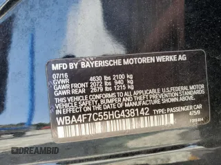 2017 BMW 4 Series 430i with VIN WBA4F7C55HG438142, listed as a Copart auction lot 58359095 with 87,940 mi miles and Salvage title. Bid and sale history available at DreamBid. Image 13.