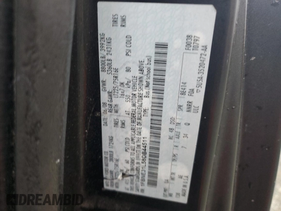 2008 Ford Econoline Passenger XL with VIN 1FBNE31L58DB44511, listed as a Copart auction lot 83866334 with 183,890 mi miles and Salvage Title. Bid and sale history available at carsss.com. Image 14.