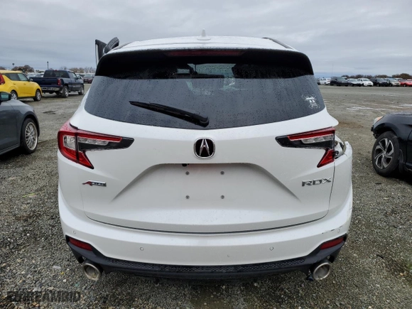 2023 Acura RDX w/A-Spec Package with VIN 5J8TC1H65PL000248, listed as a Copart auction lot 86764344 with 0 mi miles and Salvage Title. Bid and sale history available at carsss.com. Image 6.