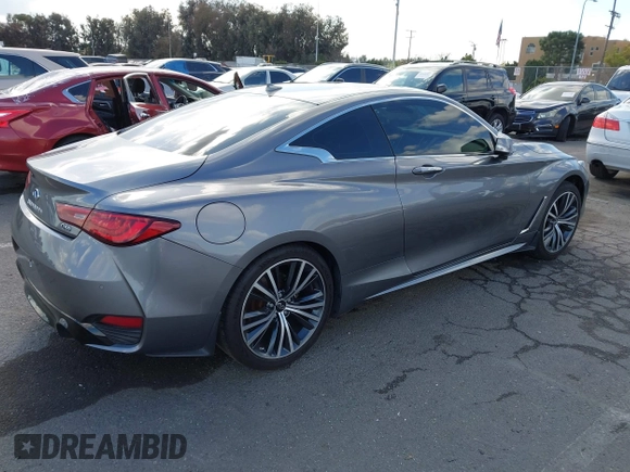 2021 Infiniti Q60 Luxe with VIN JN1EV7KK4MM410526, listed as a IAAI auction lot 41424325 with 59,349 mi miles and . Bid and sale history available at DreamBid. Image 4.