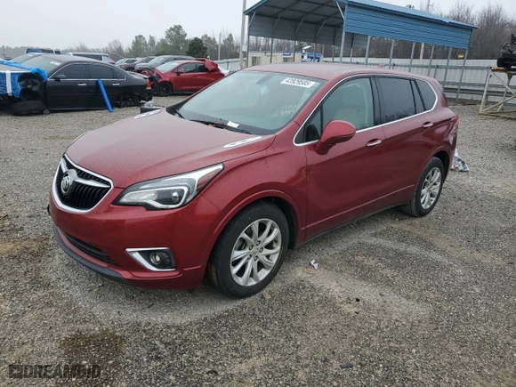 2019 Buick Envision Preferred with VIN LRBFXBSA4KD003985, listed as a Copart auction lot 43929585 with 72,744 mi miles and Salvage Title. Bid and sale history available at carsss.com. Image 1.