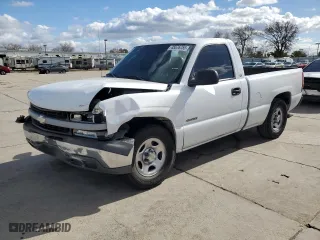 2002 Chevrolet Silverado 1500 LS with VIN 1GCEC14V82Z222342, listed as a Copart auction lot 45576755 with 152,446 mi miles and Salvage Title. Bid and sale history available at carsss.com. Image 1.