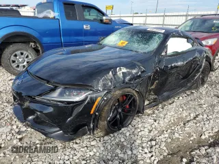 2022 Toyota GR Supra 3.0 with VIN WZ1DB0C07NW050424, listed as a Copart auction lot 65576944 with 0 mi miles and Salvage Title. Bid and sale history available at carsss.com. Image 1.