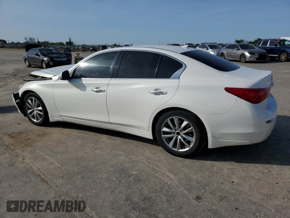 2014 Infiniti Q50 Premium with VIN JN1BV7AP2EM674006, listed as a Copart auction lot 52134725 with 144,321 mi miles and Salvage Title. Bid and sale history available at carsss.com. Image 2.