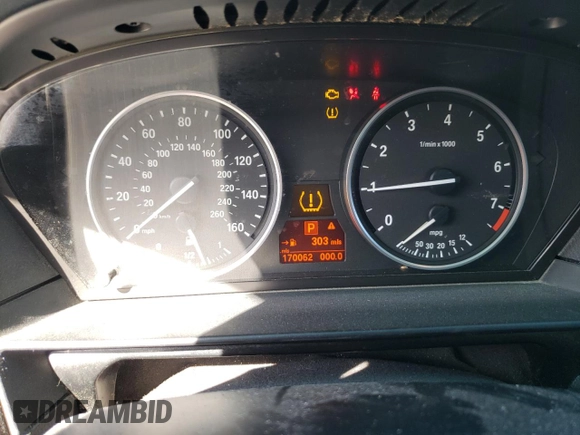 2008 BMW 5 Series 528i with VIN WBANU53578C115846, listed as a Copart auction lot 46415094 with 170,062 mi miles and Salvage Title. Bid and sale history available at carsss.com. Image 9.
