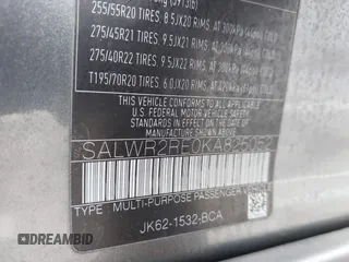 2019 Land Rover Range Rover Sport Dynamic with VIN SALWR2RE0KA825052, listed as a IAAI auction lot 41678014 with 56,814 mi miles. Bid and sale history available at carsss.com. Image 9.