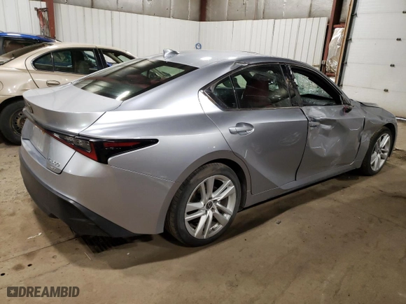 2021 Lexus IS with VIN JTHC81F20M5047475, listed as a Copart auction lot 66626934 with 32,970 mi miles and Salvage Title. Bid and sale history available at carsss.com. Image 3.