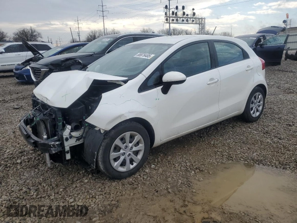 2015 Kia Rio LX with VIN KNADM5A33F6516514, listed as a Copart auction lot 88876485 with 105,591 mi miles and Salvage Title. Bid and sale history available at carsss.com. Image 1.