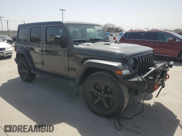 2020 Jeep Wrangler Unlimited Willys with VIN 1C4HJXDN3LW117023, listed as a Copart auction lot 43269955 with 44,182 mi miles and Salvage title. Bid and sale history available at DreamBid. Image 4.