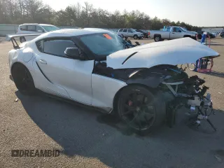 2021 Toyota GR Supra 3.0 with VIN WZ1DB0C03MW045204, listed as a Copart auction lot 71127244 with 0 mi miles and Salvage Title. Bid and sale history available at carsss.com. Image 4.