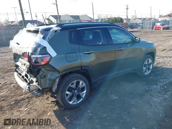 2021 Jeep Compass Limited with VIN 3C4NJDCBXMT562925, listed as a IAAI auction lot 38954308 with 55,034 mi miles and . Bid and sale history available at DreamBid. Image 4.