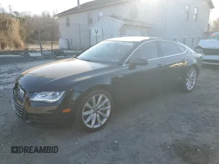2014 Audi A7 3.0 Premium Plus with VIN WAUWGAFCXEN048772, listed as a Copart auction lot 48551475 with 63,482 mi miles and Salvage Title. Bid and sale history available at carsss.com. Image 1.