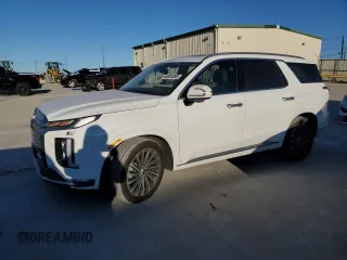 2024 Hyundai Palisade Calligraphy z VIN KM8R74GE7RU689189, wystawiony jako Copart lot #46828395 z przebiegiem 24 531 mil mil oraz Szkoda całkowita • Salvage title. Historia ofert i sprzedaży dostępna na DreamBid. Obrazek 1.