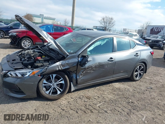 2022 Nissan Sentra SV with VIN 3N1AB8CV8NY206624, listed as a IAAI auction lot 41827642 with 24,455 mi miles and . Bid and sale history available at DreamBid. Image 6.