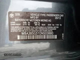 2013 BMW 3 Series 328i xDrive с VIN WBA3B5G51DNS03880, выставлен на аукционе Copart как лот 42615265 с пробегом 116 088 миль миль и Списание • Salvage title. История ставок и продаж доступна на DreamBid. Изображение 12.