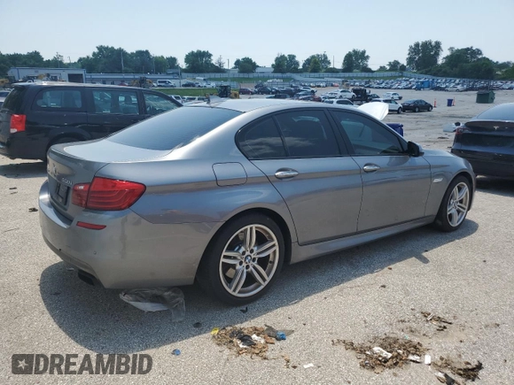 2014 BMW 5 Series 550i xDrive with VIN WBAKP9C51EDZ34830, listed as a Copart auction lot 59906435 with 123,709 mi miles and Salvage title. Bid and sale history available at DreamBid. Image 3.