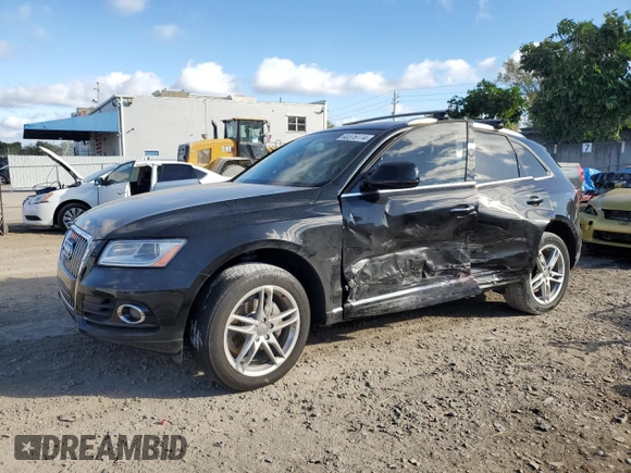 2015 Audi Q5 Premium with VIN WA1CFAFP4FA130639, listed as a Copart auction lot 40376174 with 77,301 mi miles and Salvage title. Bid and sale history available at DreamBid. Image 1.
