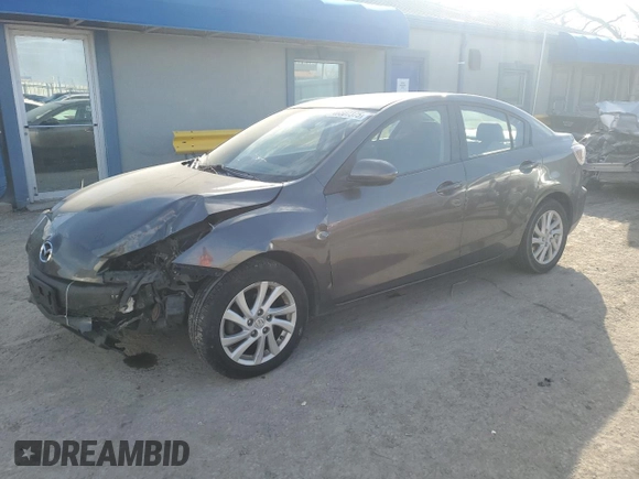 2012 Mazda 3 i Grand Touring with VIN JM1BL1W70C1696545, listed as a Copart auction lot 46507375 with 130,480 mi miles and Salvage Title. Bid and sale history available at carsss.com. Image 1.