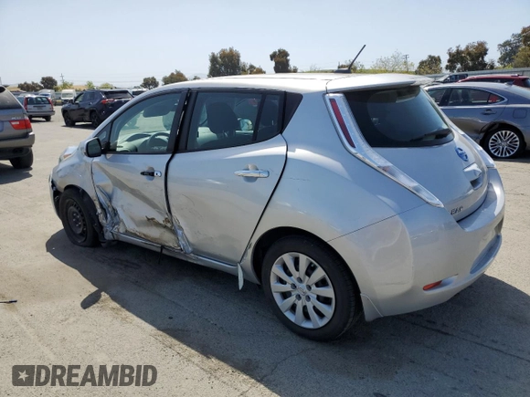 2017 Nissan LEAF S with VIN 1N4BZ0CP7HC307639, listed as a Copart auction lot 54362825 with 57,735 mi miles and Salvage Title. Bid and sale history available at carsss.com. Image 2.