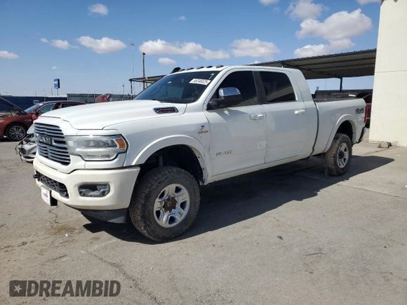 2019 Ram 2500 Laramie with VIN 3C6UR5NL5KG514925, listed as a Copart auction lot 55246525 with Not provided miles and Salvage title. Bid and sale history available at DreamBid. Image 1.