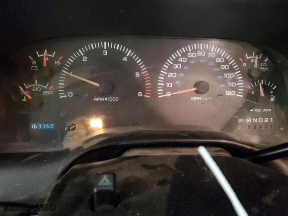 1999 Dodge Ram 1500 with VIN 1B7HC16Y8XS203553, listed as a Copart auction lot 84555834 with 163,360 mi miles and Salvage Title. Bid and sale history available at carsss.com. Image 9.